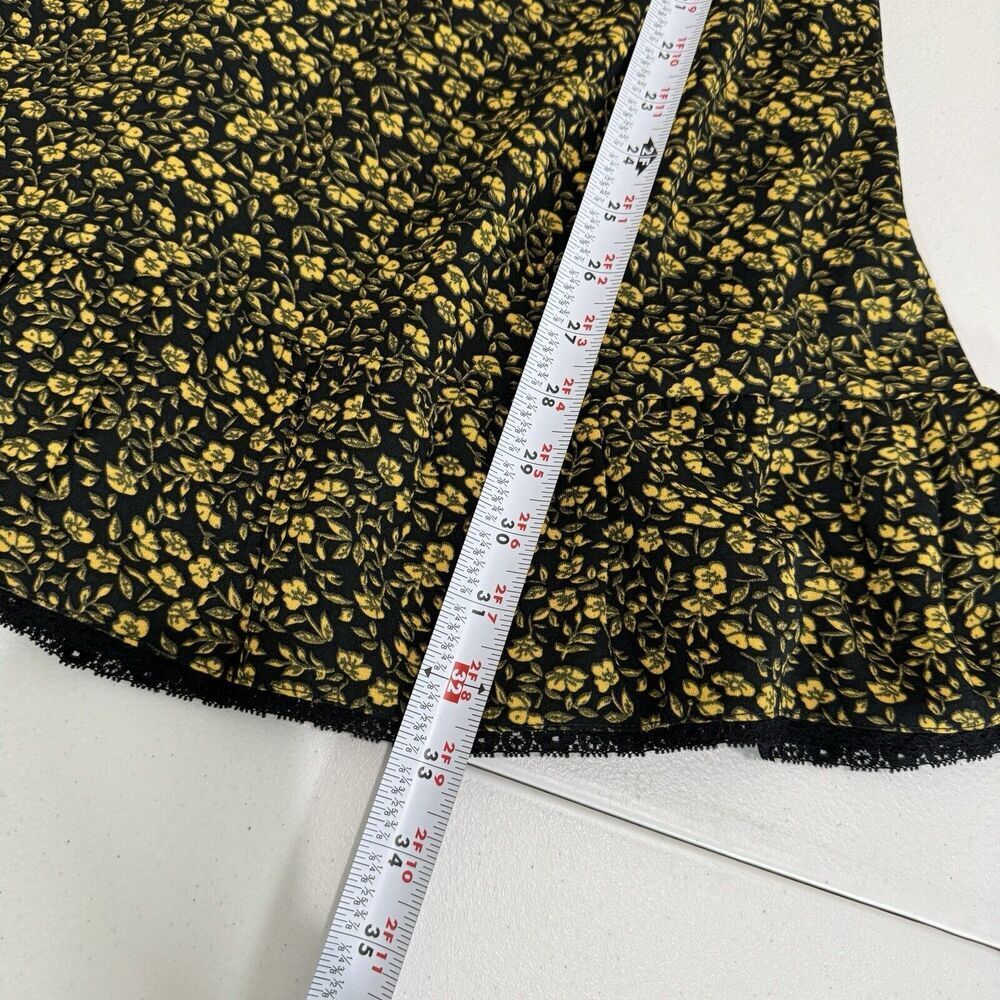 Urban Outfitters Women Dress Extra Small Black Newport Micro Floral Fairy Grunge - Picture 8 of 15